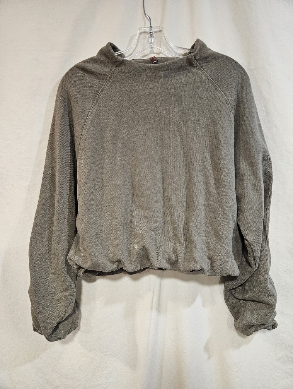 FP Movement by Free People Olive Green Cropped Crewneck